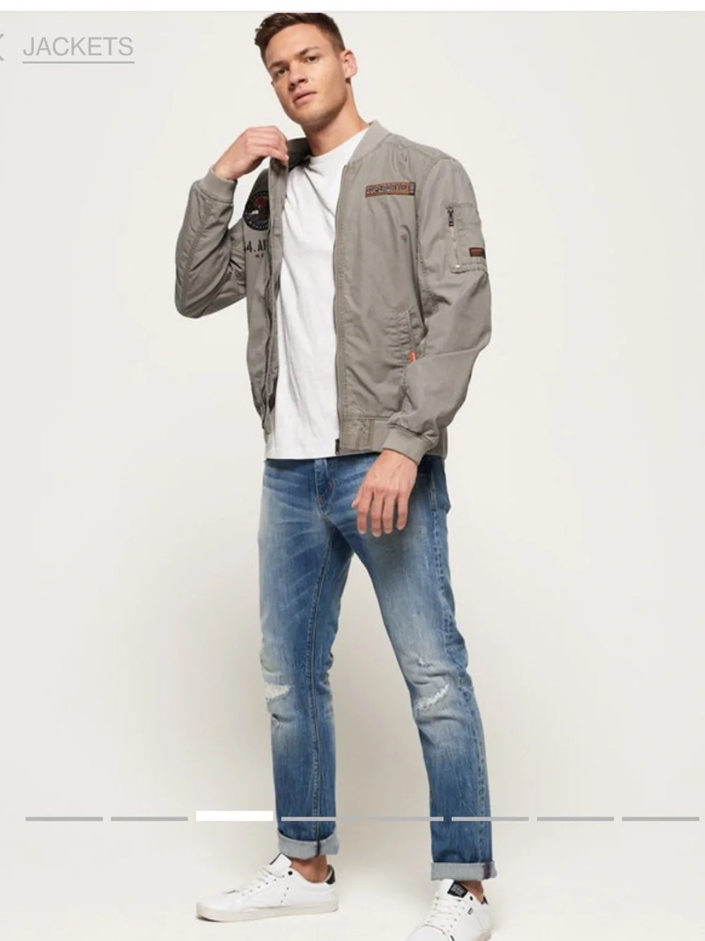 Super dry Rookie Duty Patch Bomber Jacket size L